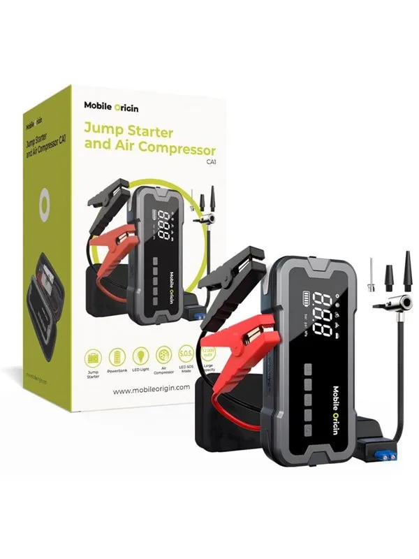 Mobile Origin JumpStarter and Air Compressor CA1 Nødlader - 12000 mAh