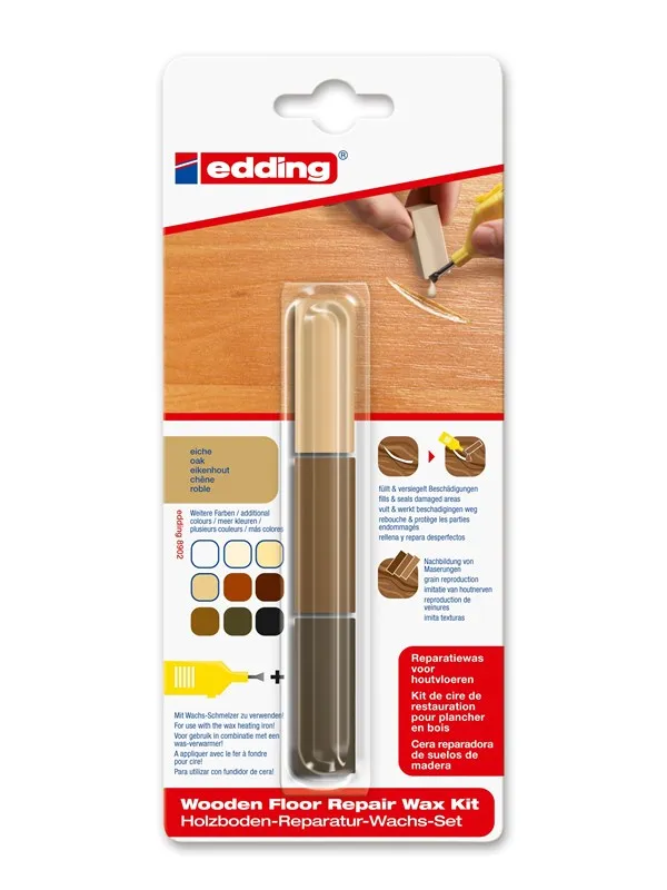 Edding e-8902 wooden floor repair wax kit oak