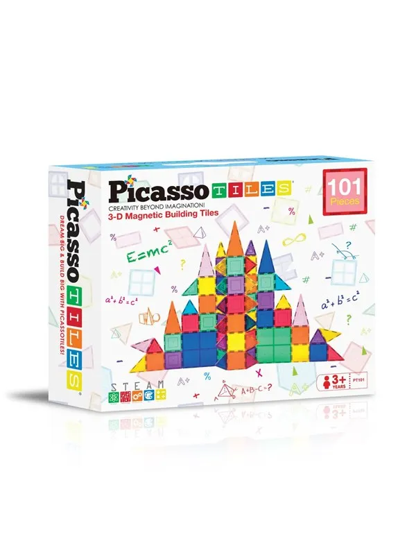 PicassoTiles Magnetiske Fliser sett 101 deler