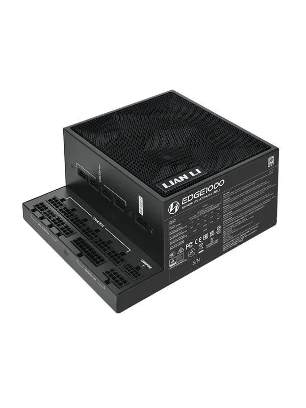 Lian Li EDGE 1000 Strømforsyning (PSU) - 1000 Watt - 120 mm - ATX 3.1 - 80 Plus Platinum sertifisert