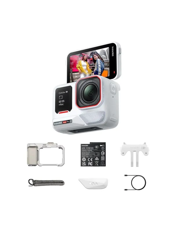 Insta360 Ace Pro 2 - Arctic White | Xplorer Bundle - Moonlight Silver