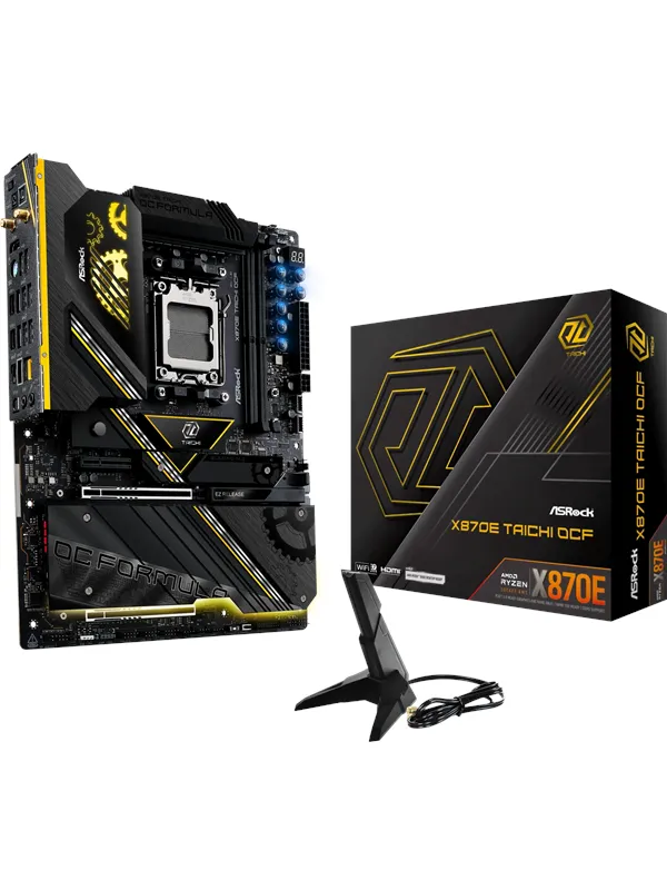 ASRock X870E Taichi OCF - motherboard - ATX - Socket AM5 - AMD X870E Hovedkort - AMD X870E - AMD AM5 socket - DDR5 RAM - ATX