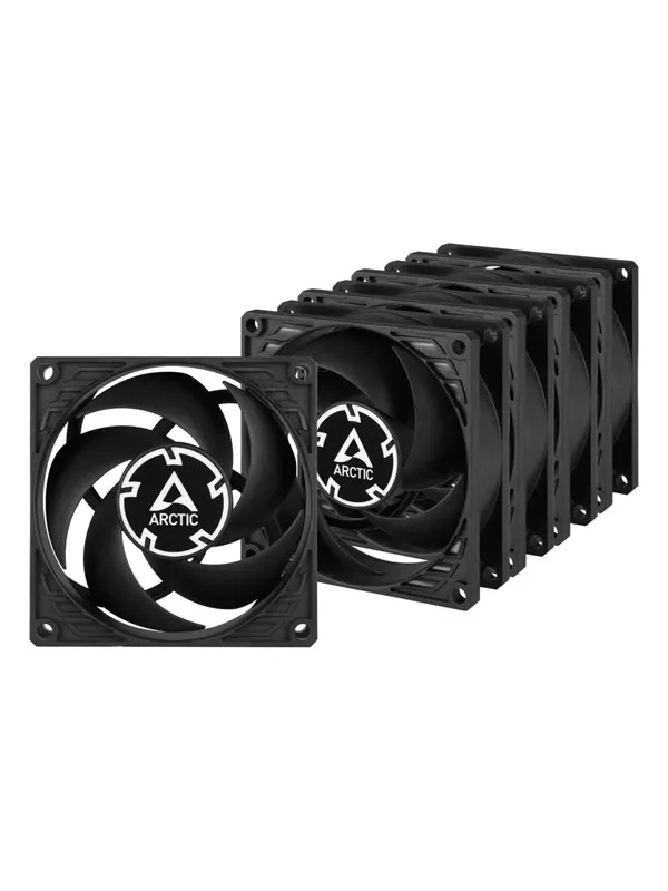 Arctic P8 PWM PST - 5-pack value pack - Kabinettvifte - 80mm - Svart - 23 dBA