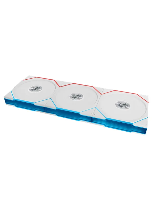 Lian Li UNI FAN TL Wireless Reverse 3-pack - Kabinettvifte - 120mm - Hvit - 33 dBA