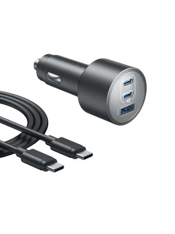 Anker Billader (167,5W 3 Porter) med kabelbunt - Grå