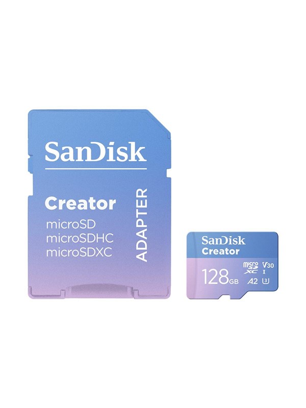 SANDISK Creator MicroSD/SD - 190MB/s - 128GB