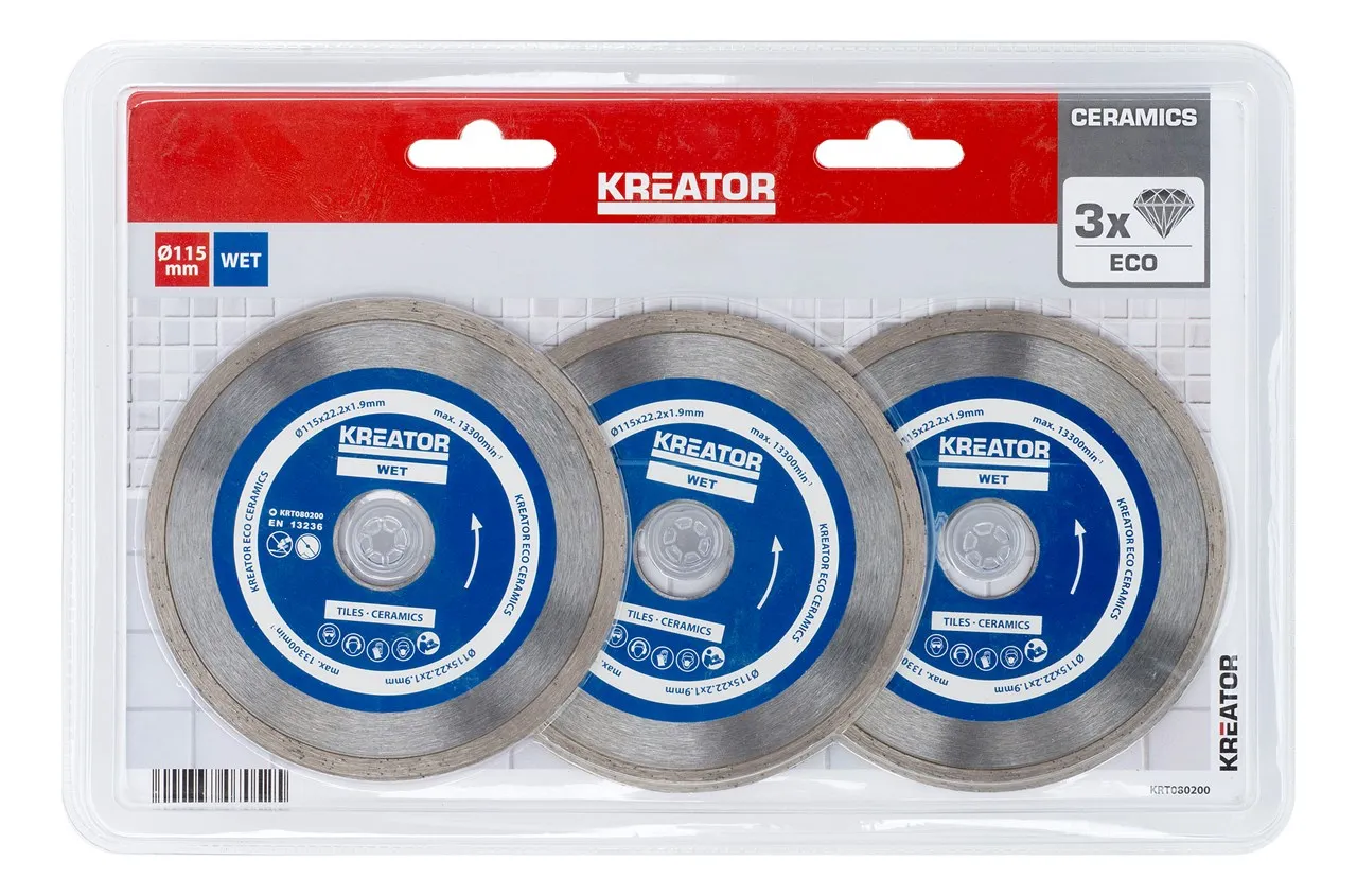 Diamantblader for fliser 115 mm - 3 stk