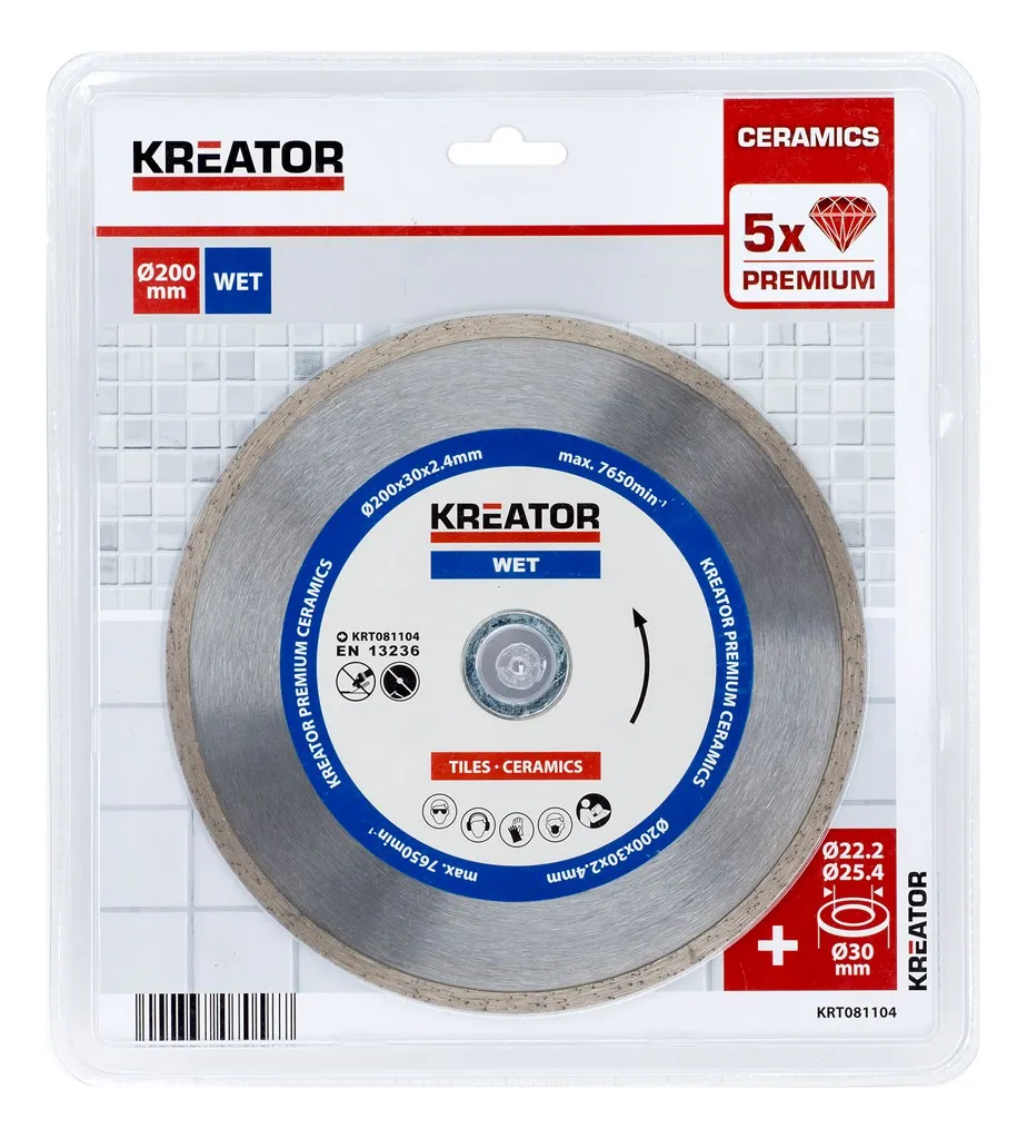 Diamantblader for fliser 200 mm PREMIUM