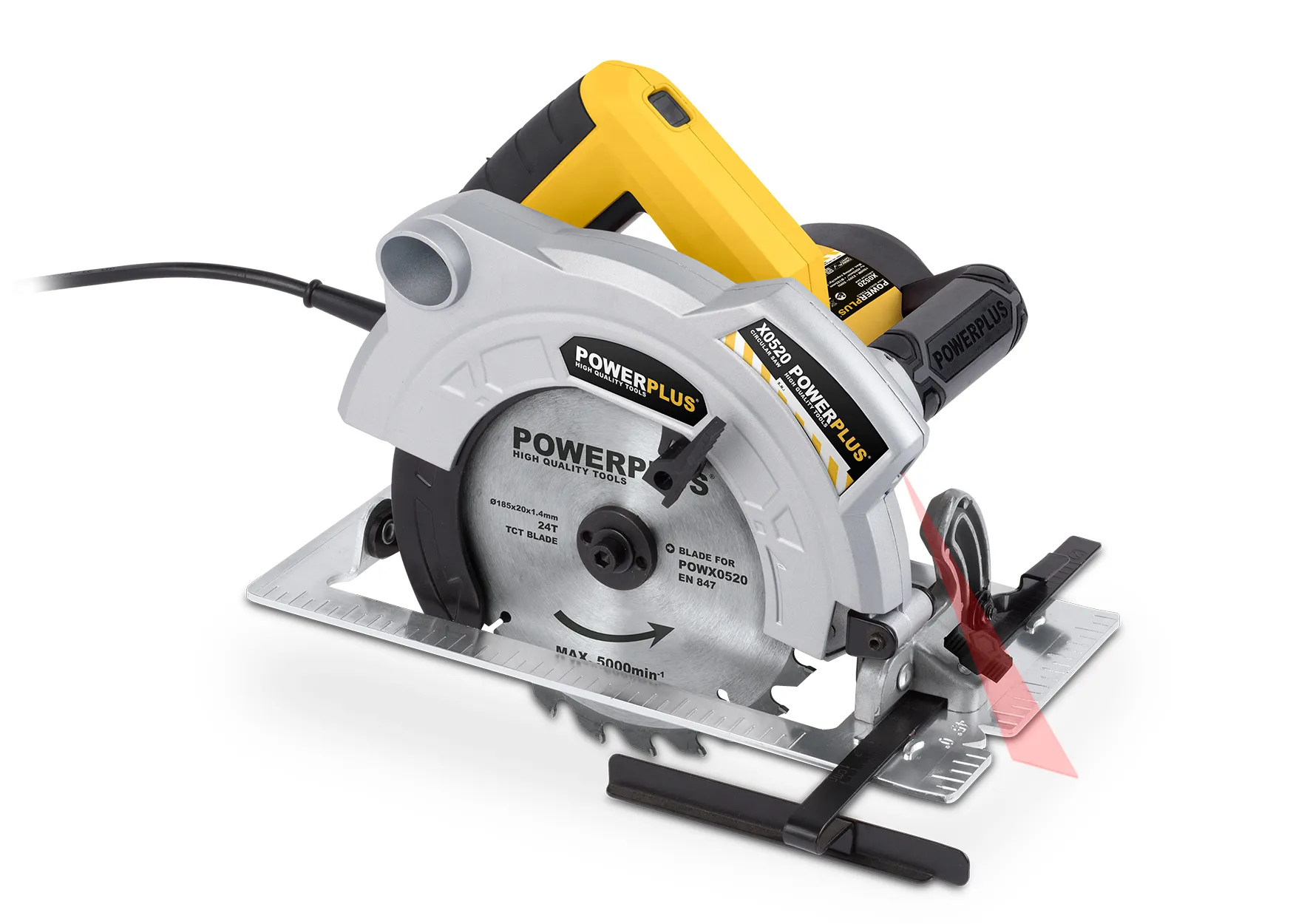 POWX0520 Sirkelsag 185 mm 1500 watt