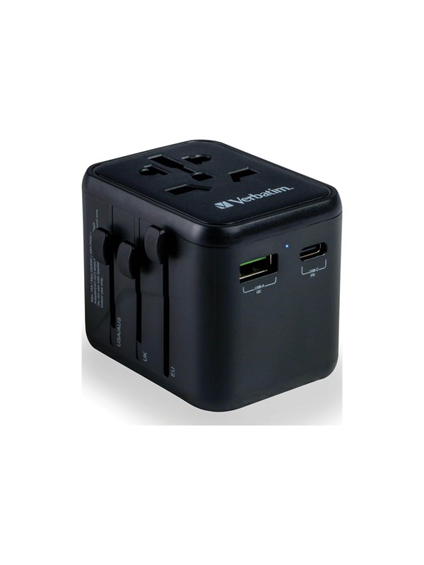 Verbatim UTA-02 power adapter - 24 pin USB-C USB BS 1362 - 20 Watt