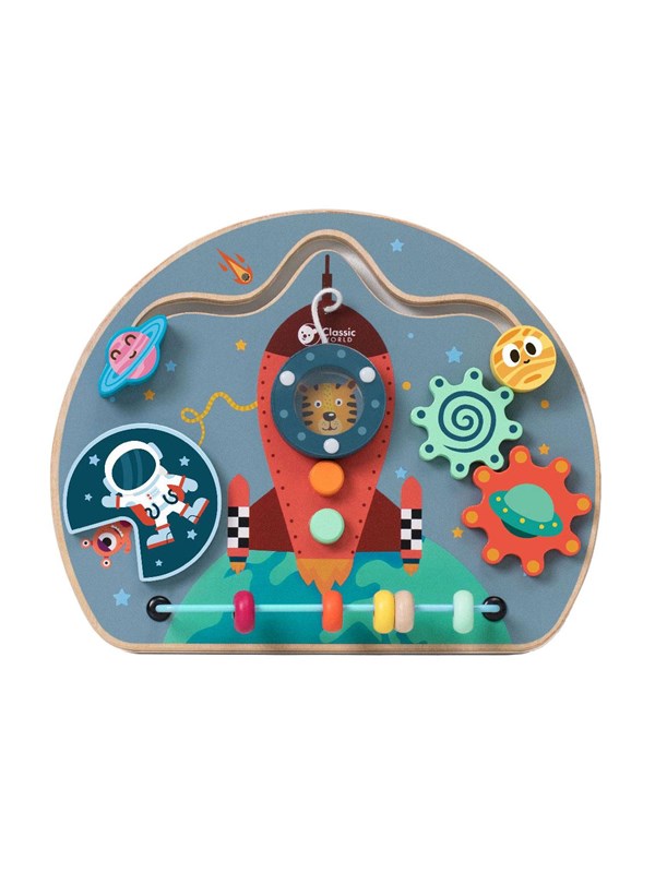 Classic World Wooden Activity Board Rocket