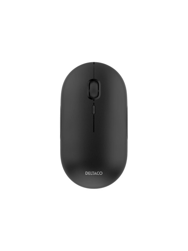 Deltaco Wireless Flat Silent Mouse - Mus - Optisk - 4 - Grå