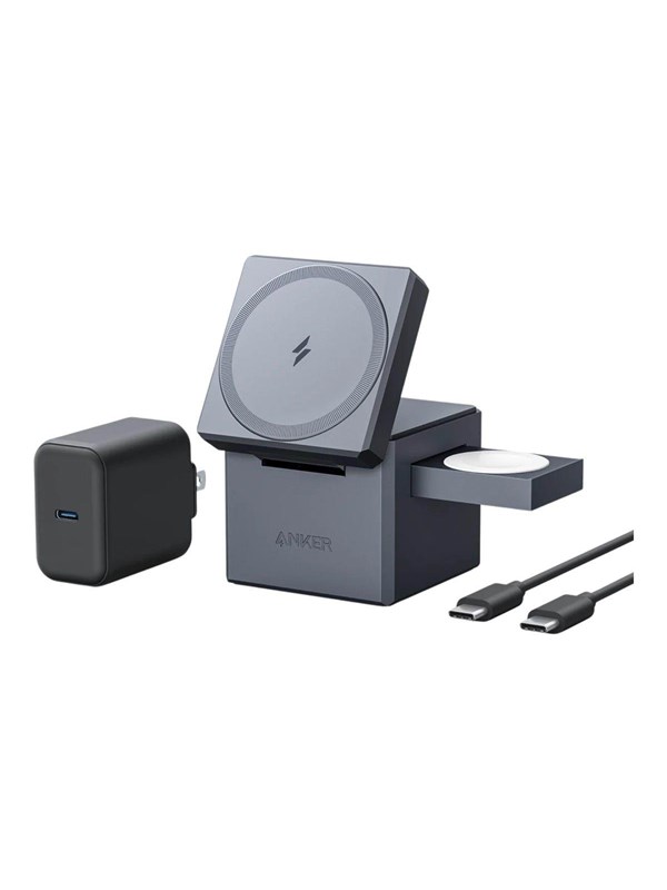 Anker 3-in-1 15W Cube with MagSafe - Grey
