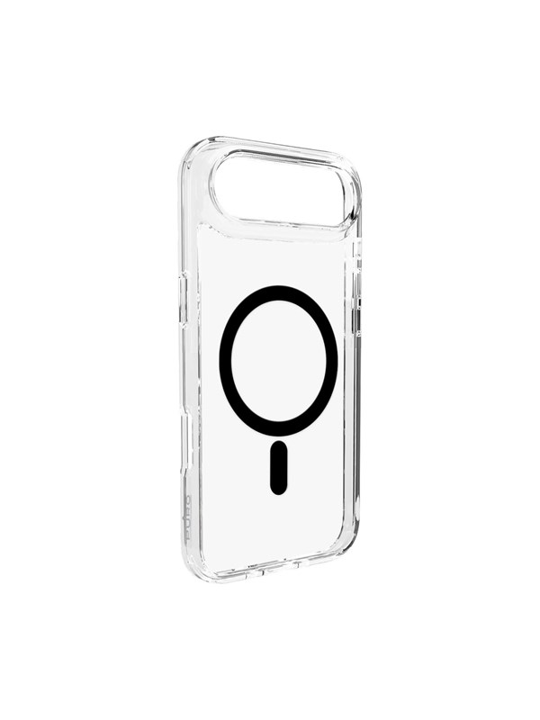 Puro Lite Mag TPU+PC Case Compatible with MagSafe for iPhone 17 Air - Transparent with Black Ring