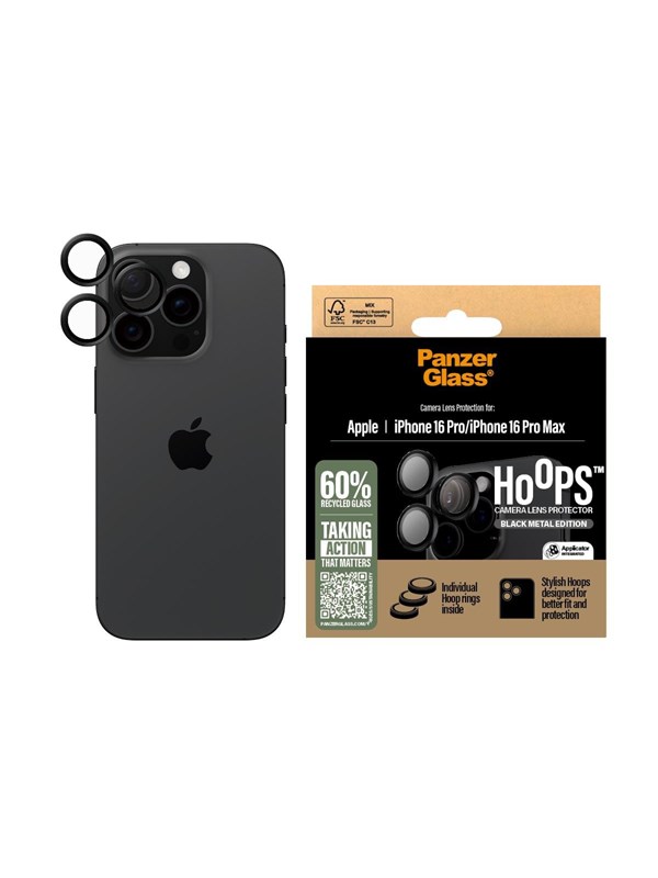 PanzerGlass Hoops™ Black Lens Protector iPhone 16 Pro | 16 Pro Max