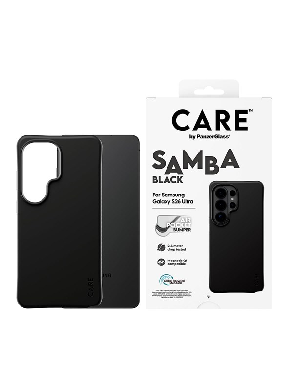 CARE by PanzerGlass Samba Case Black w. Qi Samsung Galaxy S26 Ultra