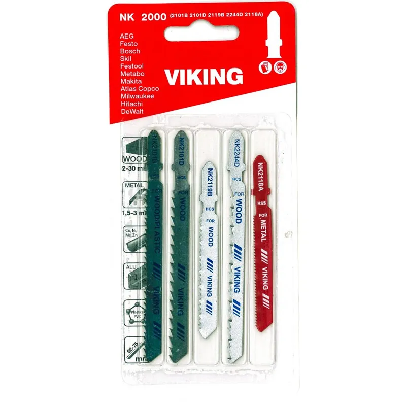 Viking stikksagblad NK 2000 à 5 stk forskjellige stikksagblader