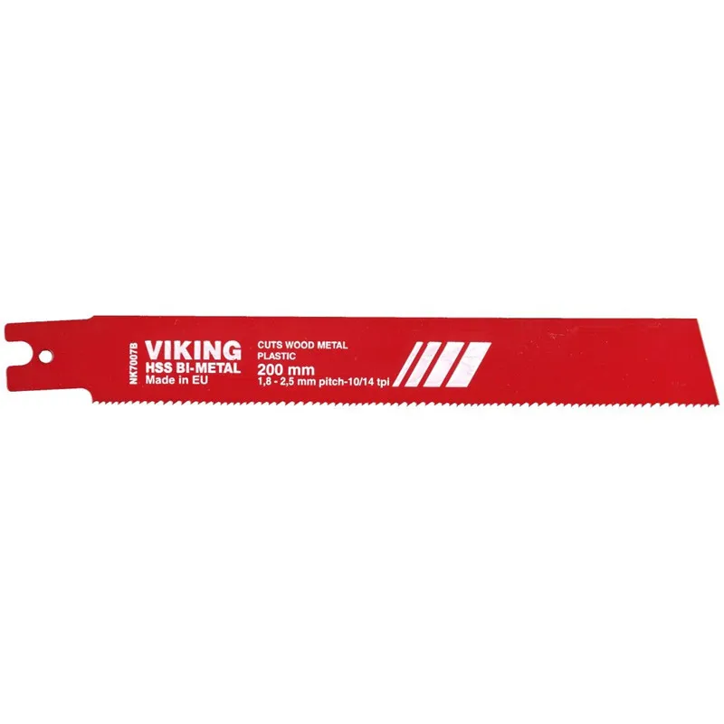 Viking bajonettsagblad Bi-metall 200 x 10/14 tpi à 5 stk. til metall, tre, plast