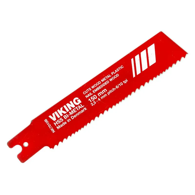 Viking bajonettsagblad Bi-metall 150 x 6/10 tpi à 5 stk. til metall, tre, plast