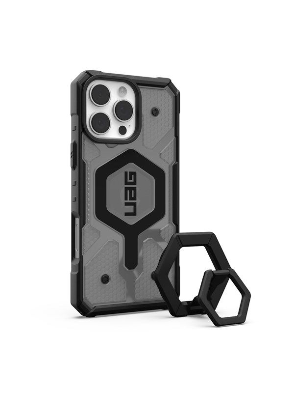 UAG Pathfinder Clear Magsafe Ash/Black Stand - iPhone 16 Pro Max