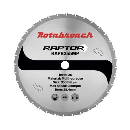 Rotabroach RAPTOR HM blad 355x25,4 Z36