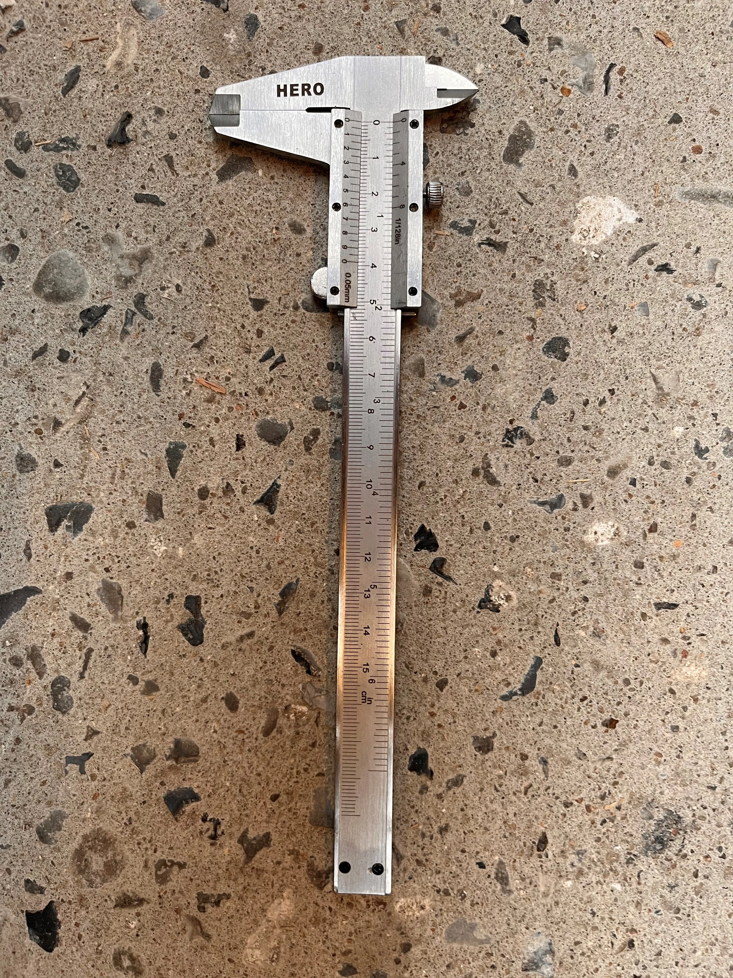 Skyvelær 150 mm - mm/tommerskala