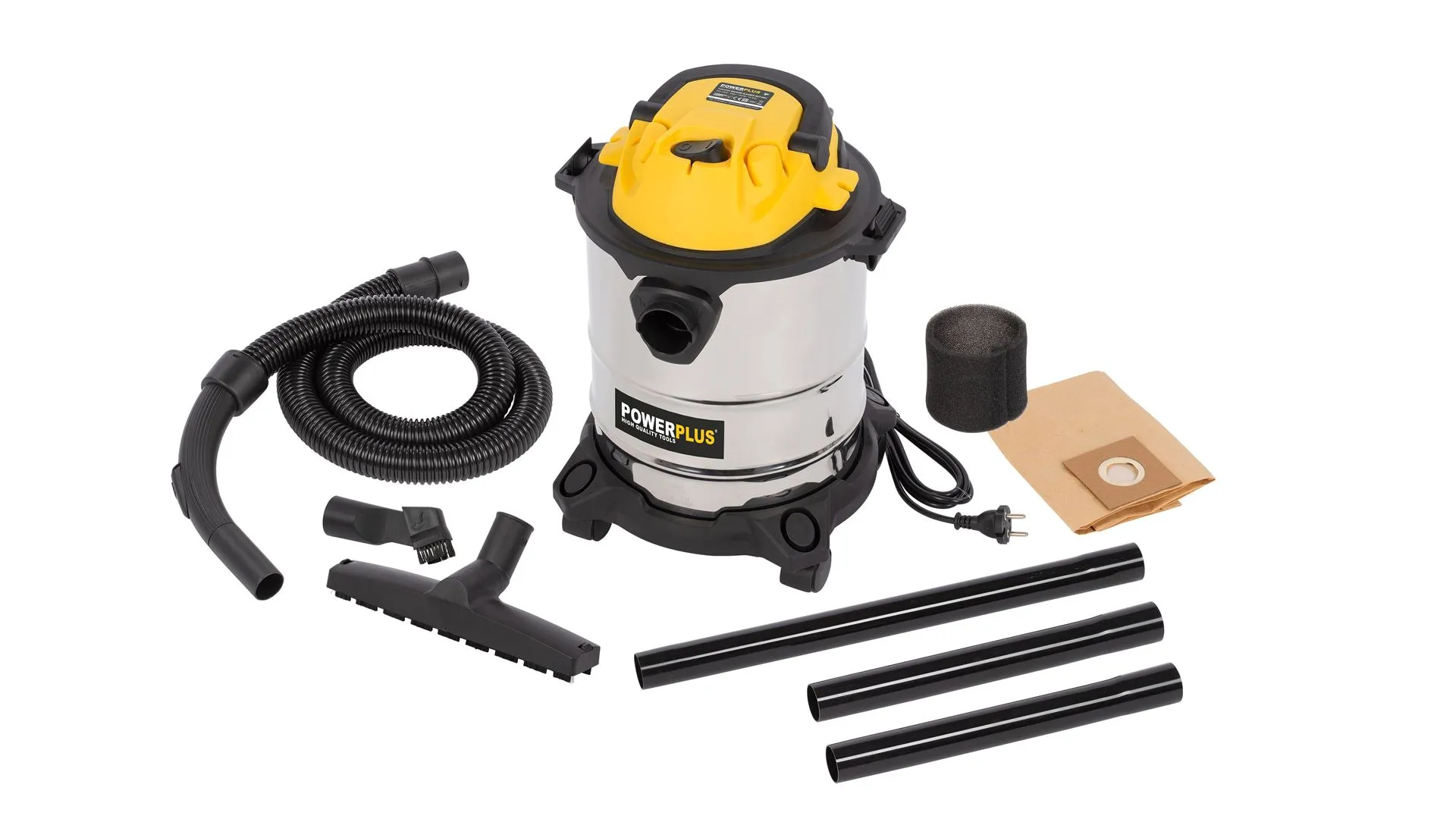 Våt- og tørrstøvsuger 15 liter 1000 watt