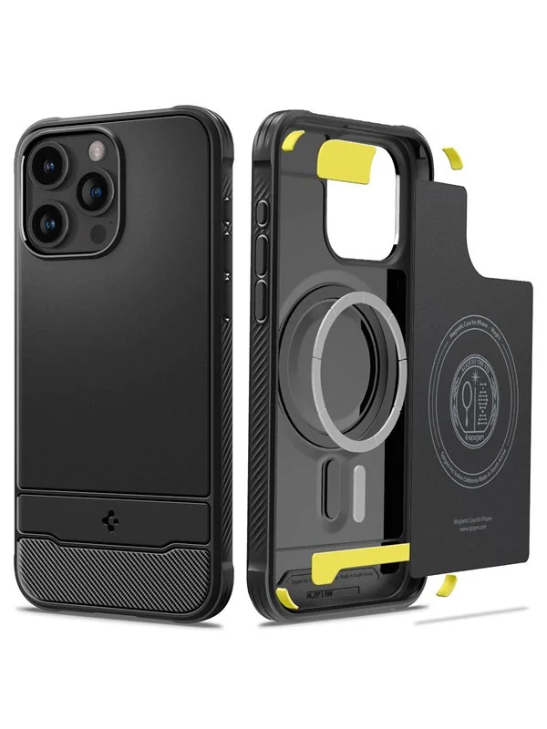 Spigen Rugged Armor MagSafe - matte black - iPhone 15 Pro Max