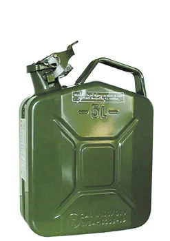 Bensinkanne 5 liter i metall 0,6 mm - grønn
