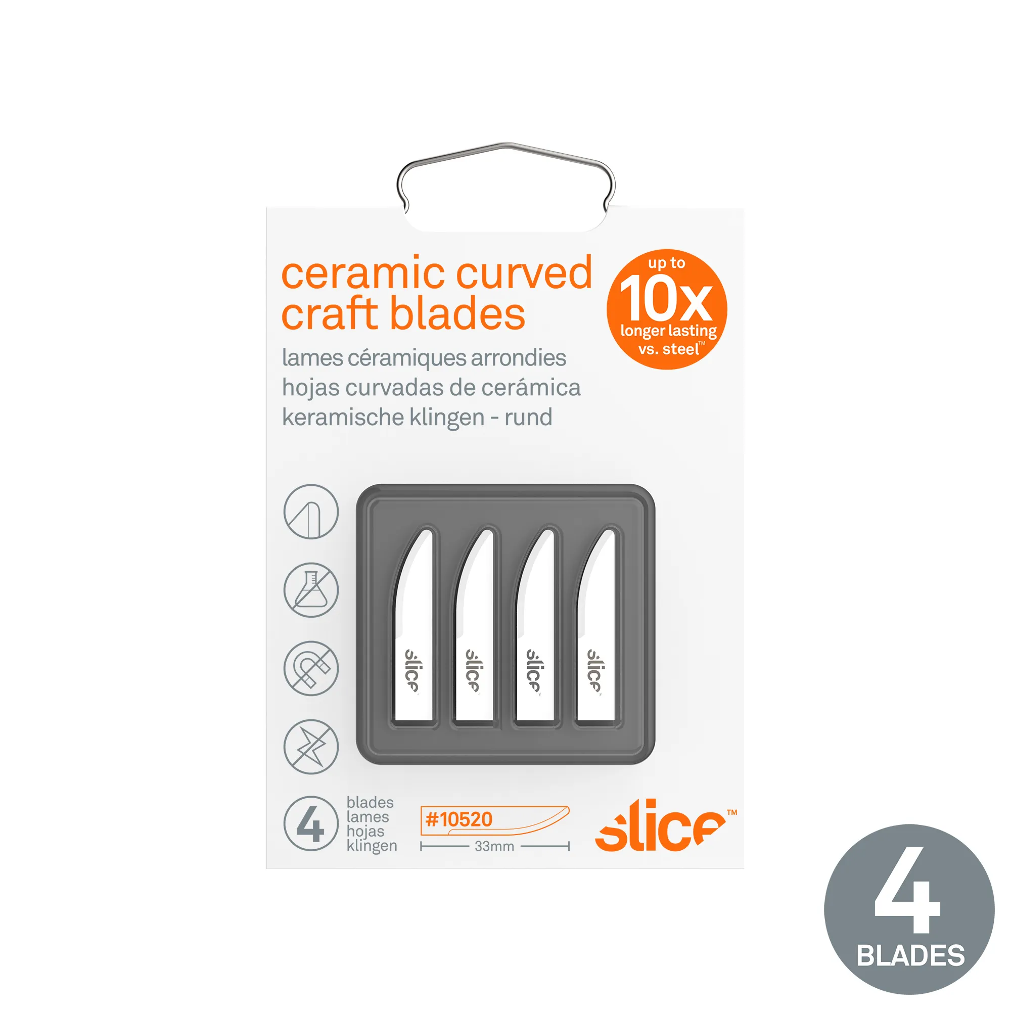 Slice® Knivblade. Buede med rund ende 10520