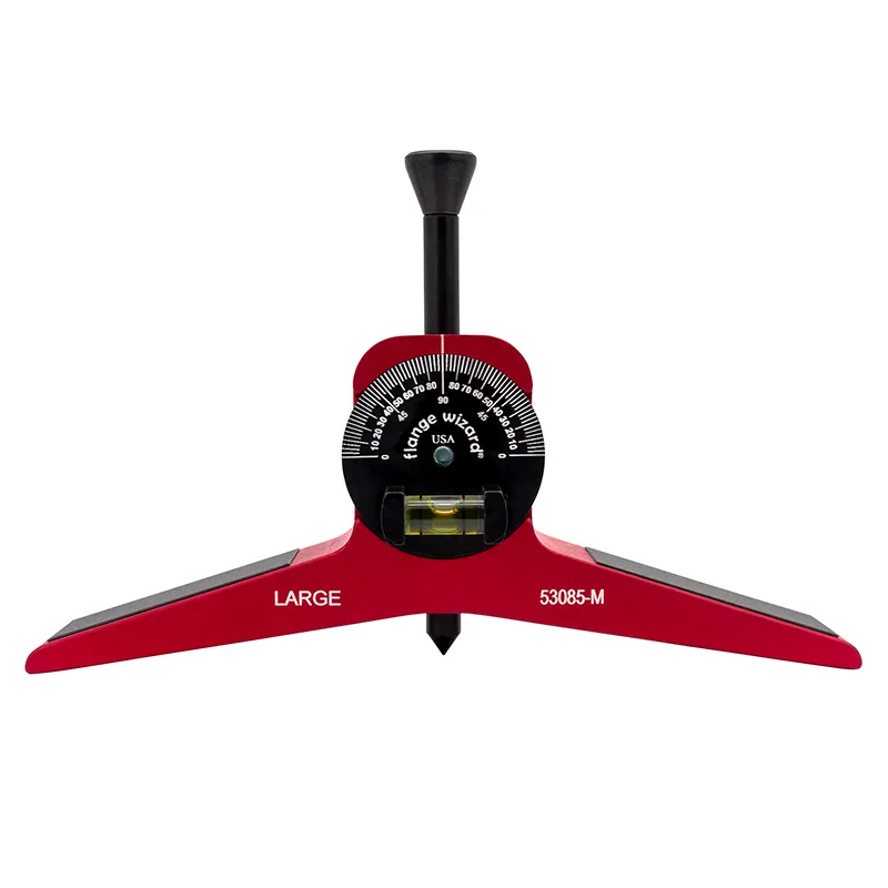 FLANGE WIZARD Senterhode for 12"+ rør med magnet og vinkelplate med libell