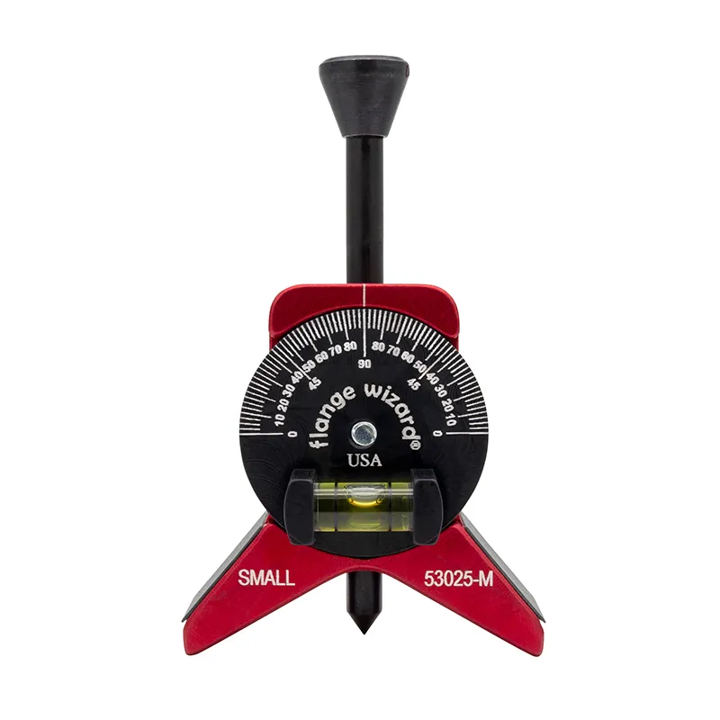FLANGE WIZARD Senterhode for 1"+ rør med magnet og vinkelskive med libell