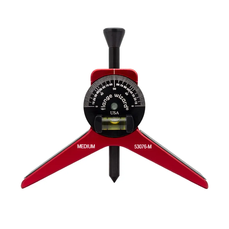 FLANGE WIZARD Senterhode for 6"+ rør med magnet og vinkelskive med libell