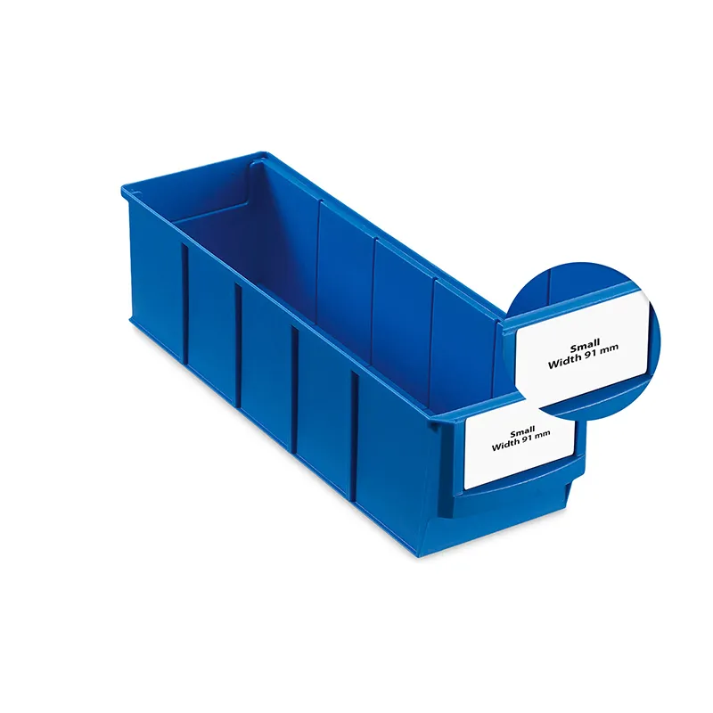 Etikett smal versjon for lagerkasse bredde = 91 mm (Pakke med 120 stk)