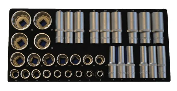 BATO Lang toppsett 1/2" 12" 8-36mm. kort. 10-24mm. lang. EVA 1/3.