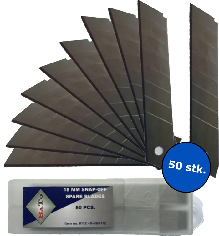 BATO Knivblader knekk-av 18 mm. 50 stk. pk.