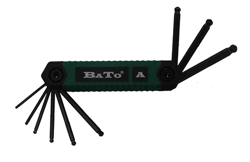 BATO Unbrakonøkkelsett knivmodell 5/64" - 1/4". 9 deler.