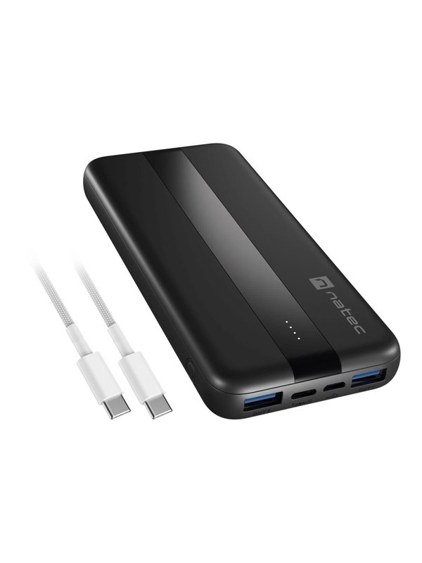 Natec TREVI SLIM Q Nødlader - Svart - 10000 mAh