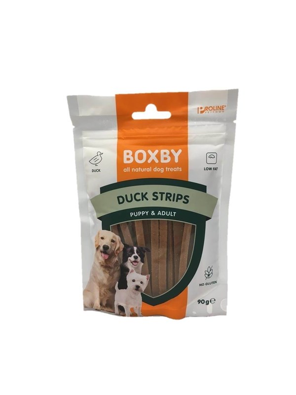 BOXBY Duck Strips All Natural Dog Treats 90g