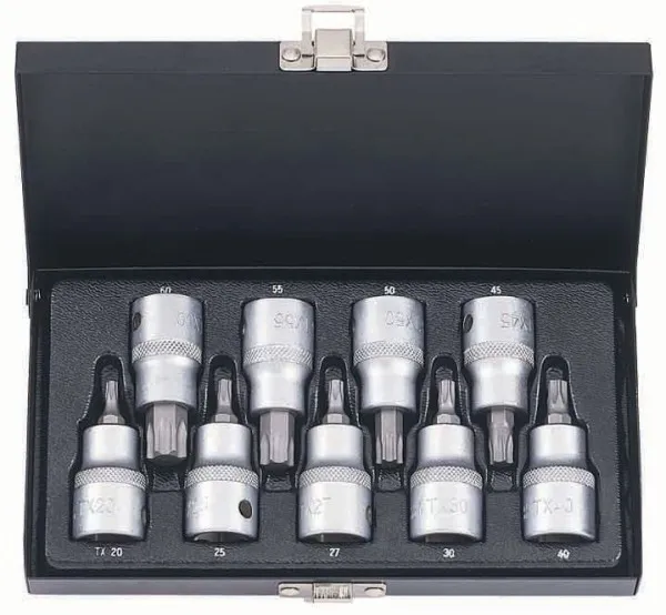 BATO Stifttoppsett 1/2" Torx 20-60. 9 deler.