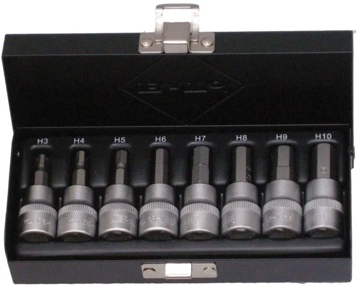 BATO Stifttoppsett 3/8" 6kt. 3-10mm. 8 deler.
