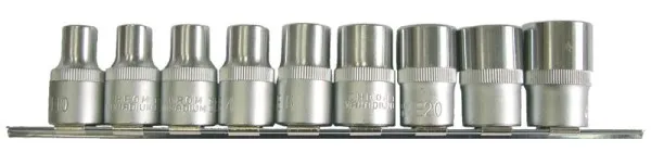 BATO E-Toppsett 1/2" E10-E24. 9 deler.