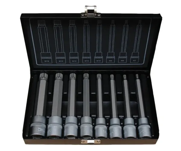 BATO Stifttoppsett 1/2" XZN 5-18. Lang 8 deler.