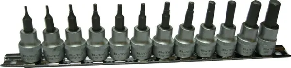 BATO Stifttoppsett 3/8" 6 kt. TOMMER 12 deler.