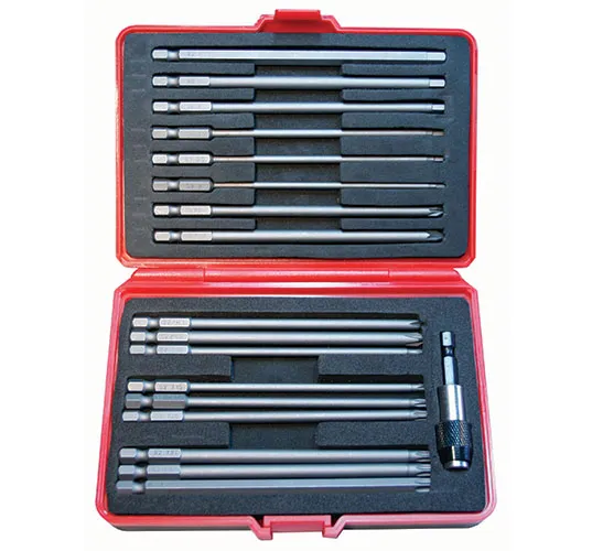 BATO 1/4" Bitssett lang 127mm. 18 deler