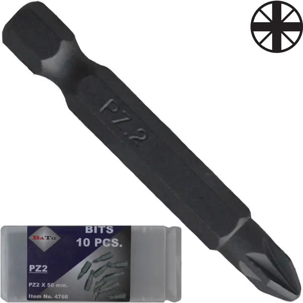 BATO 1/4" Bits Pz1 x 50mm. 10 stk. pk.