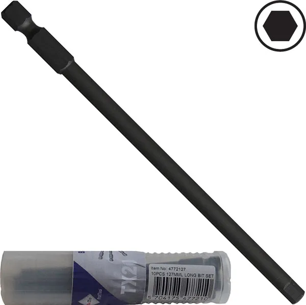 BATO 1/4" Bits 6kt. 6,0 x 127 mm. 10 stk. pk.