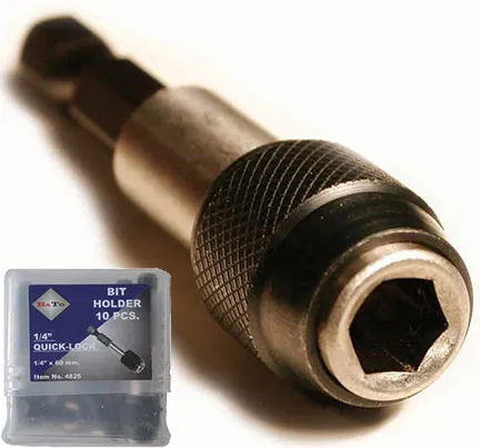BATO 1/4" Bitsholder QuickLock 60mm. 10 stk. pk.