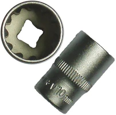 BATO Topp kort 1/4" x 7mm. SplineLock.
