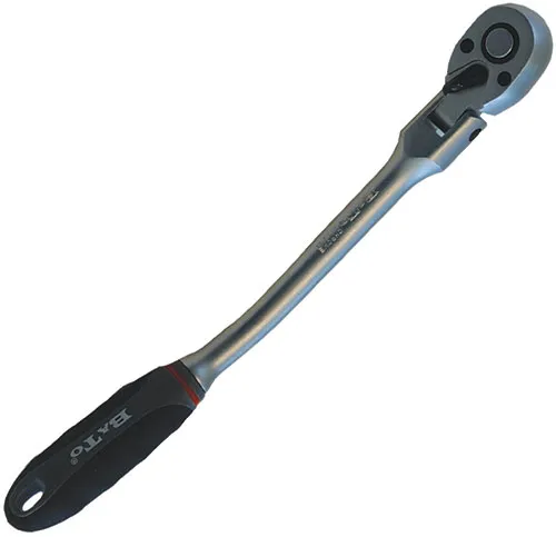 BATO Skraldenøkkel 3/8" bøyd flekshode.